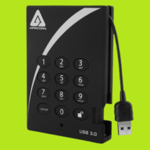 Apricorn Aegis Padlock A25-3PL256-1000 1TB USB 3.0 Encrypted External Hard Drive – Secure, High-Speed Storage